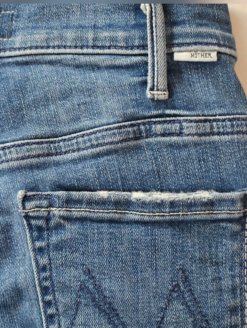 Mother The Hustler Ankle Fray Can't Stop Staring Wash SZ 24 Distressed